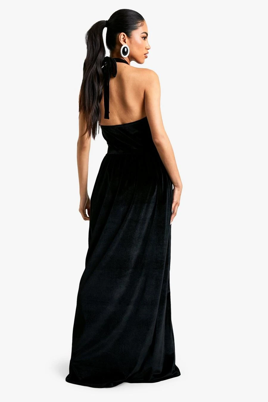 BOOHOO Velvet Milkmaid Scoop Neck Maxi Dress 2 BOOHOO Velvet Milkmaid Scoop Neck Maxi Dress - Image 2