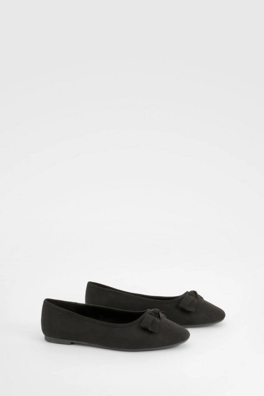 BOOHOO Wide Fit Bow Detail Ballet Flats 1 BOOHOO Wide Fit Bow Detail Ballet Flats