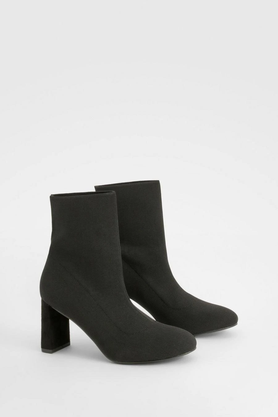 BOOHOO Wide Fit Flat Heel Knitted Sock Boots 2 BOOHOO Wide Fit Flat Heel Knitted Sock Boots - Image 2