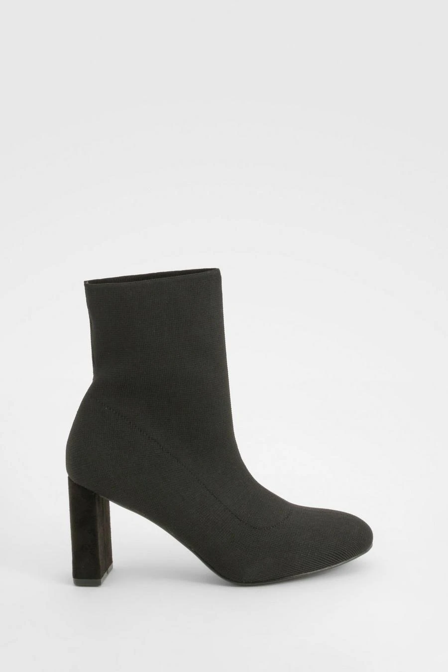 BOOHOO Wide Fit Flat Heel Knitted Sock Boots 3 BOOHOO Wide Fit Flat Heel Knitted Sock Boots - Image 3