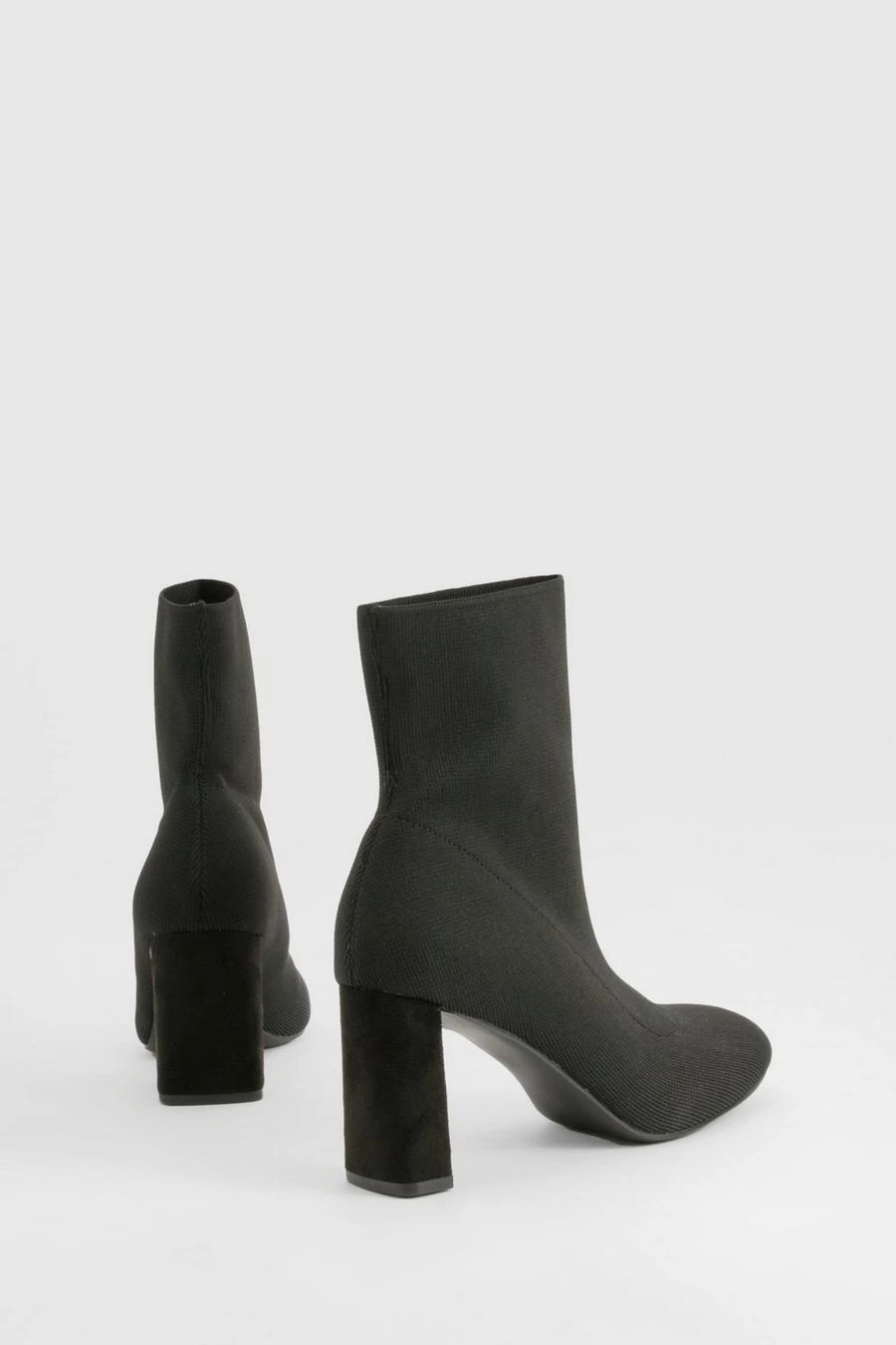 BOOHOO Wide Fit Flat Heel Knitted Sock Boots 4 BOOHOO Wide Fit Flat Heel Knitted Sock Boots - Image 4