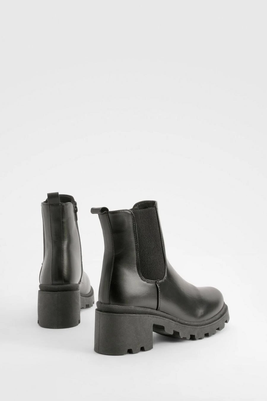 BOOHOO Wide Fit Low Block Chelsea Boots 4 BOOHOO Wide Fit Low Block Chelsea Boots - Image 4