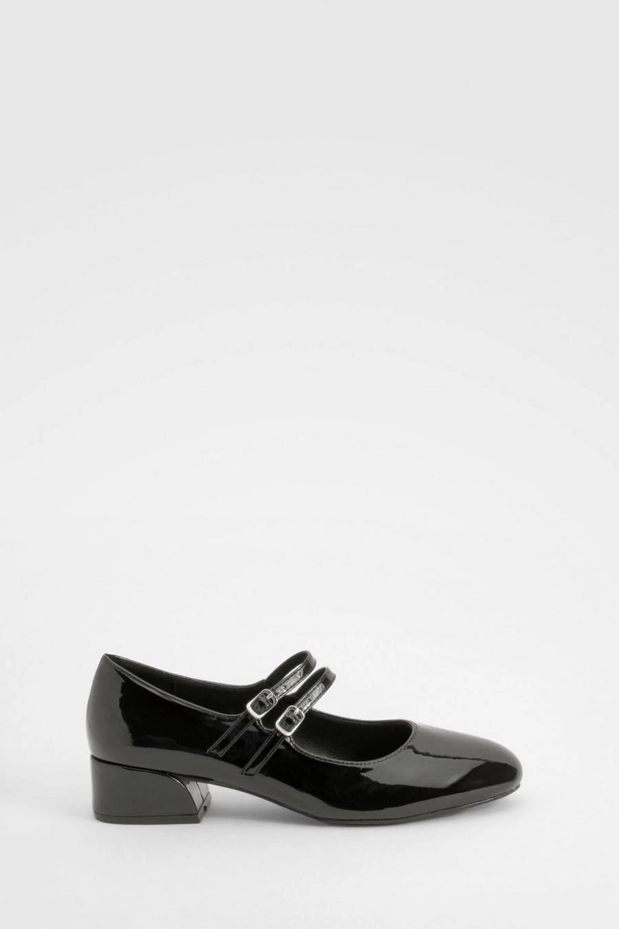 BOOHOO Wide Fit Patent Double Strap Mary Jane Ballets 2 BOOHOO Wide Fit Patent Double Strap Mary Jane Ballets - Image 2