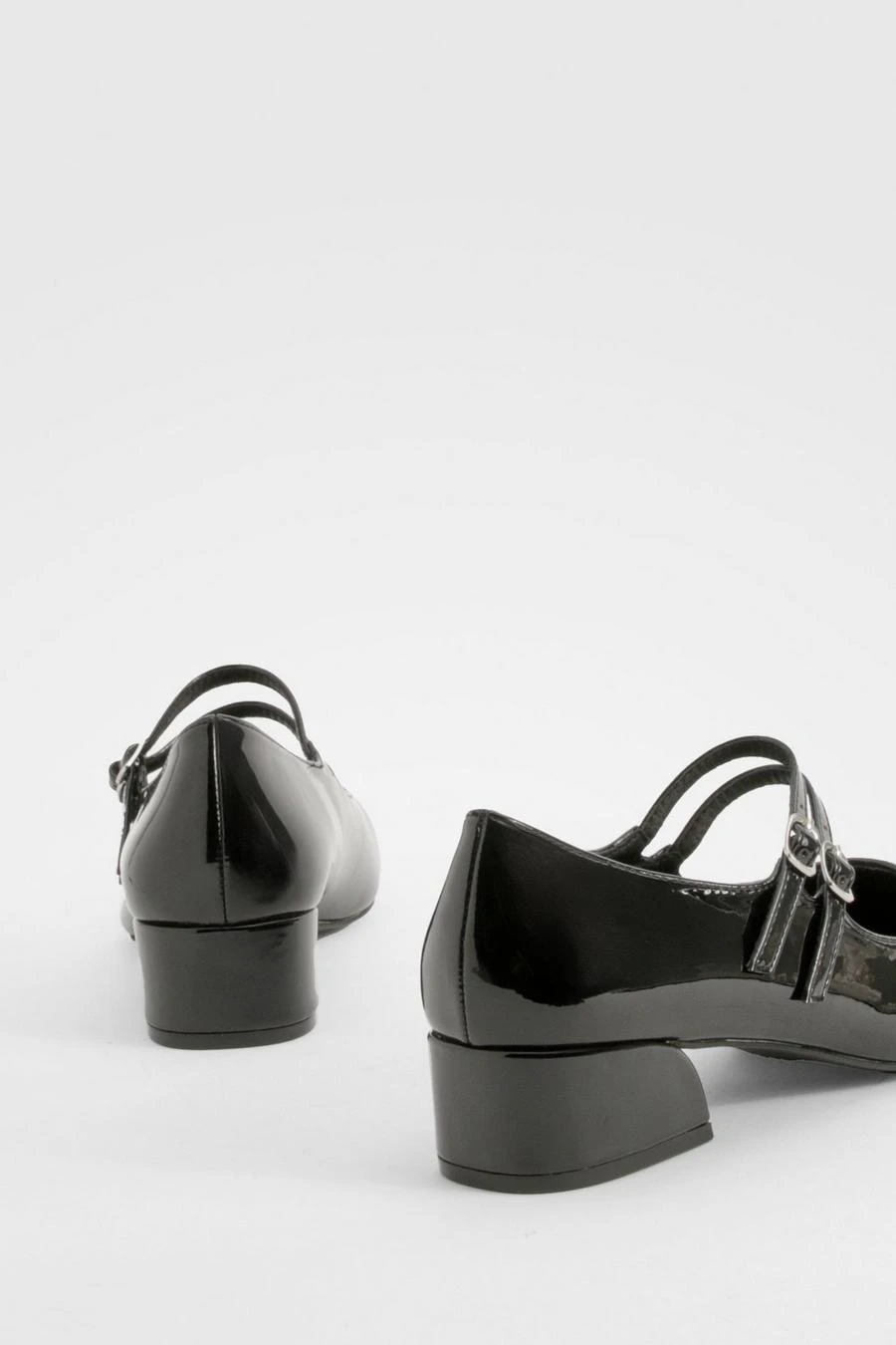 BOOHOO Wide Fit Patent Double Strap Mary Jane Ballets 3 BOOHOO Wide Fit Patent Double Strap Mary Jane Ballets - Image 3