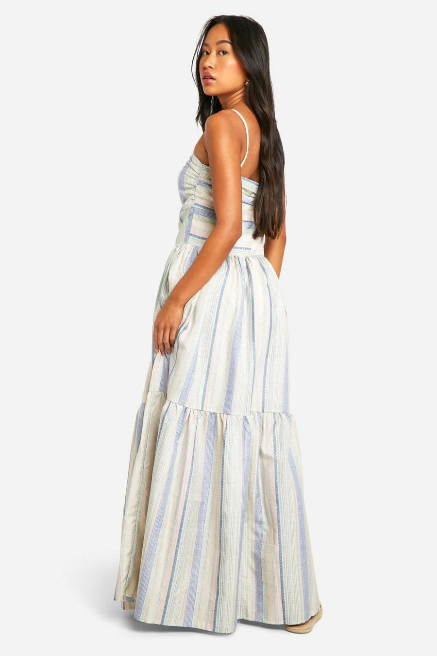BOOHOO Stripe Tie Front Maxi Dress 2 BOOHOO Stripe Tie Front Maxi Dress - Image 2