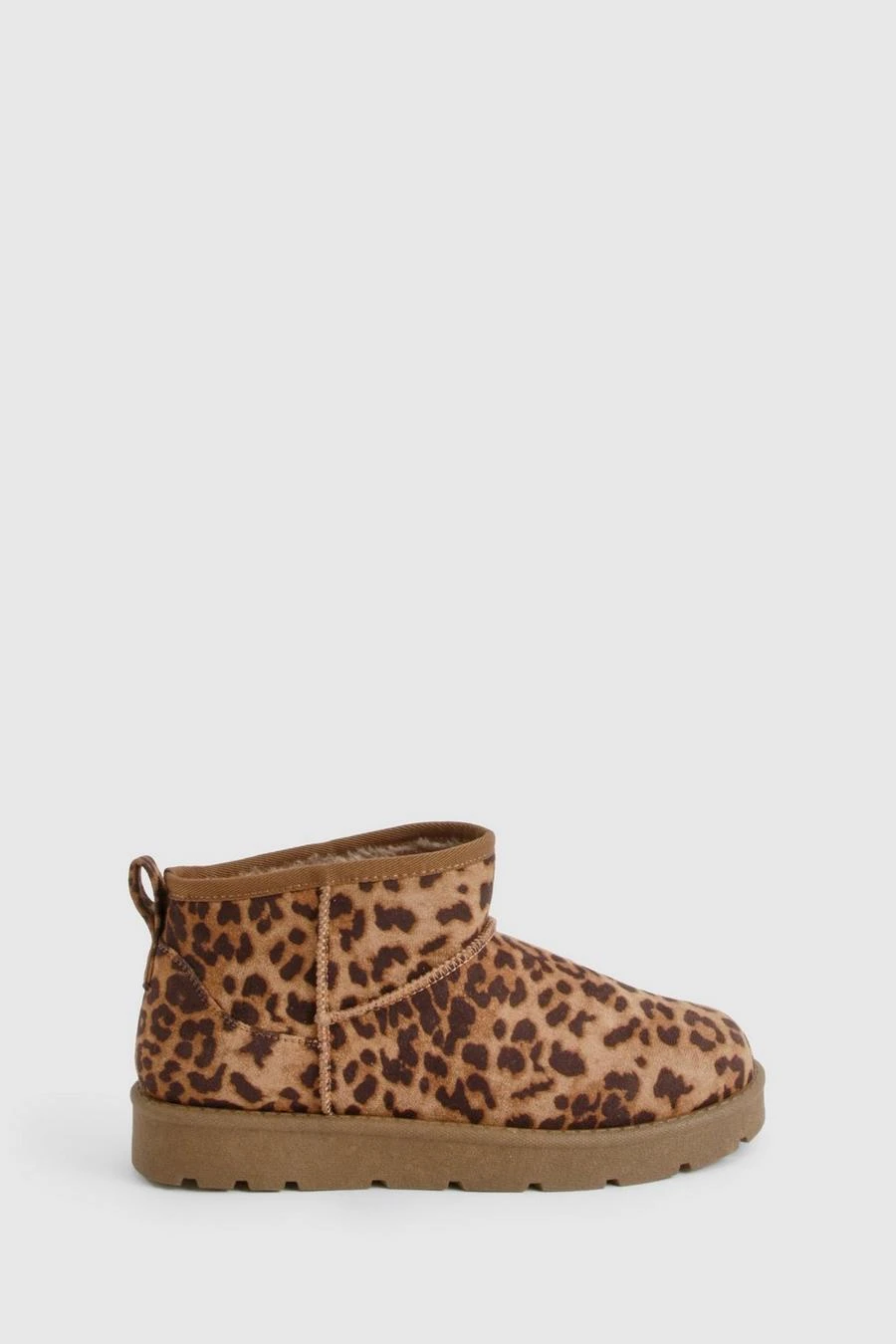 BOOHOO Leopard Cosy Mini Ankle Boots 3 BOOHOO Leopard Cosy Mini Ankle Boots - Image 3