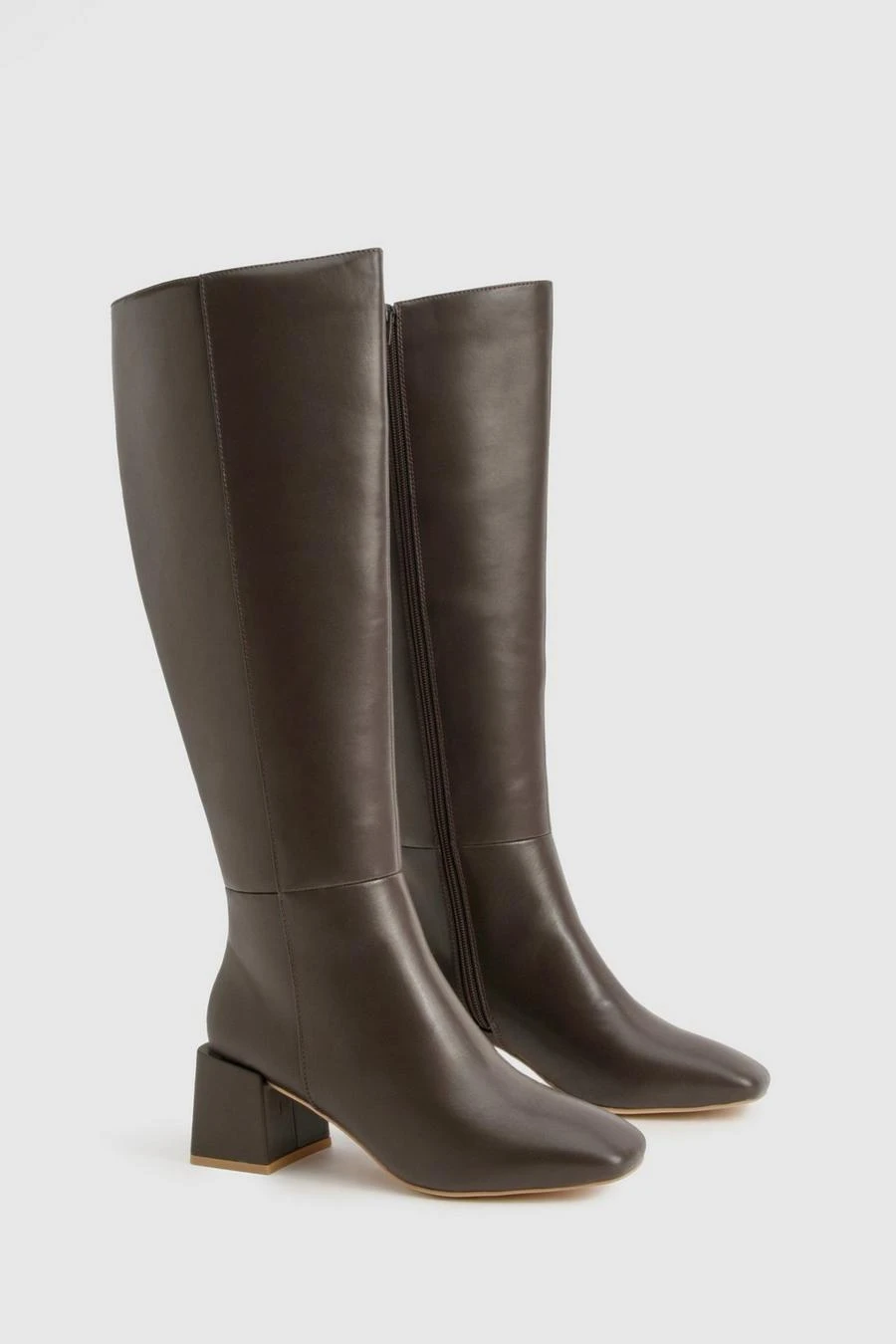 BOOHOO Low Block Knee High Boots 2 BOOHOO Low Block Knee High Boots - Image 2