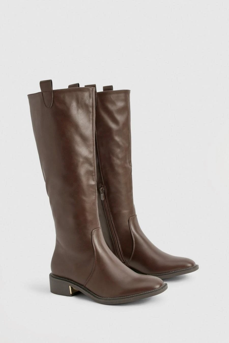 BOOHOO Wide Fit Tab Detail Knee High Boot 2 BOOHOO Wide Fit Tab Detail Knee High Boot - Image 2