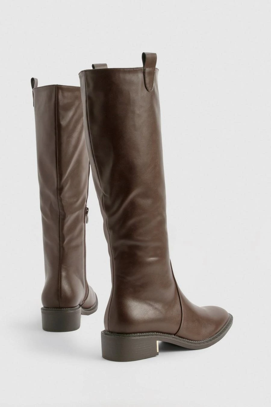 BOOHOO Wide Fit Tab Detail Knee High Boot 4 BOOHOO Wide Fit Tab Detail Knee High Boot - Image 4