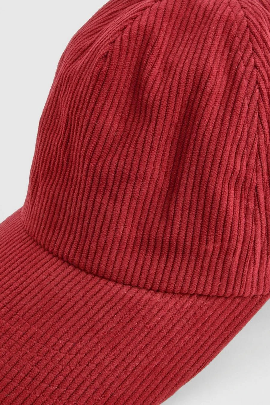 BOOHOO Burgundy Corduroy Baseball Cap 3 BOOHOO Burgundy Corduroy Baseball Cap - Image 3
