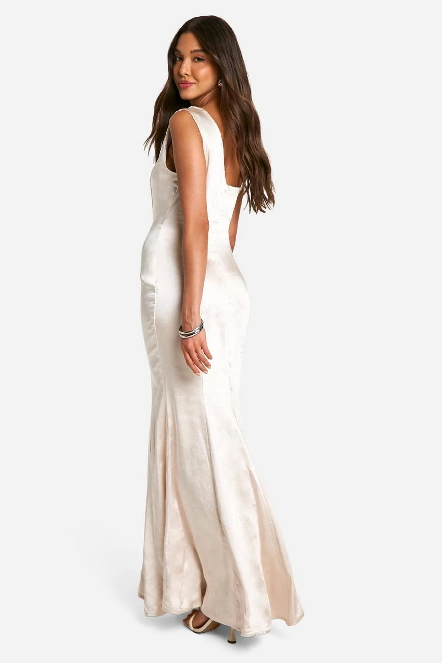 BOOHOO Satin Twist Strap Maxi Dress 2 BOOHOO Satin Twist Strap Maxi Dress - Image 2