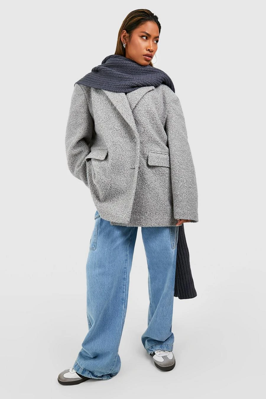 BOOHOO Chunky Rib Knit Scarf 2 BOOHOO Chunky Rib Knit Scarf - Image 2