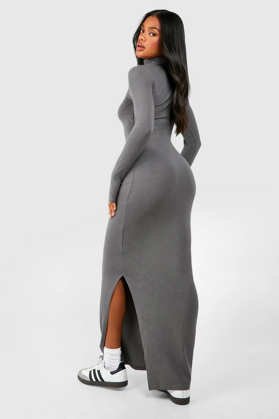 BOOHOO Premium Super Soft Roll Neck Bodycon Maxi Dress 2 BOOHOO Premium Super Soft Roll Neck Bodycon Maxi Dress - Image 2