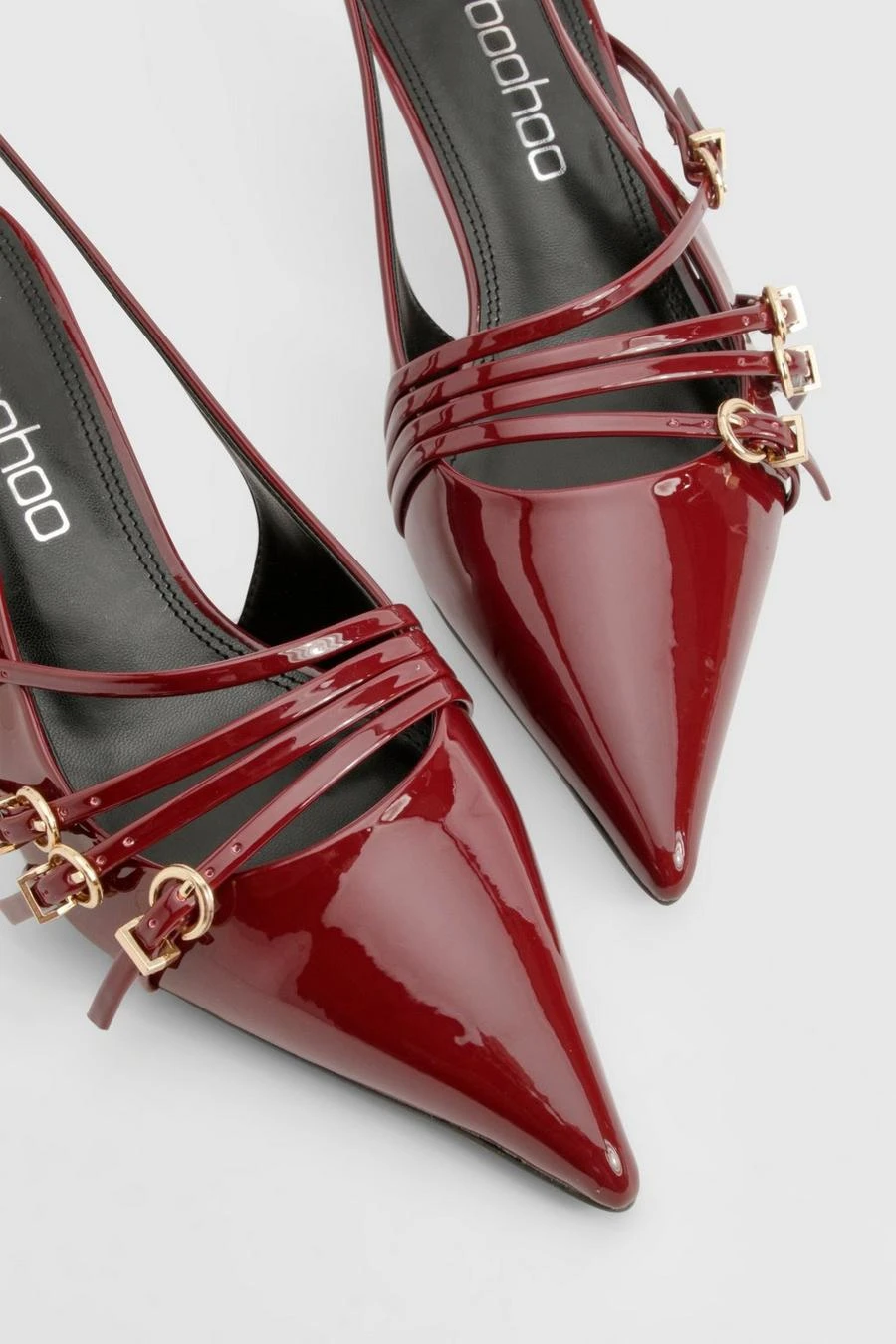 BOOHOO Wide Fit Low Stiletto Buckle Court Shoes 4 BOOHOO Wide Fit Low Stiletto Buckle Court Shoes - Image 4