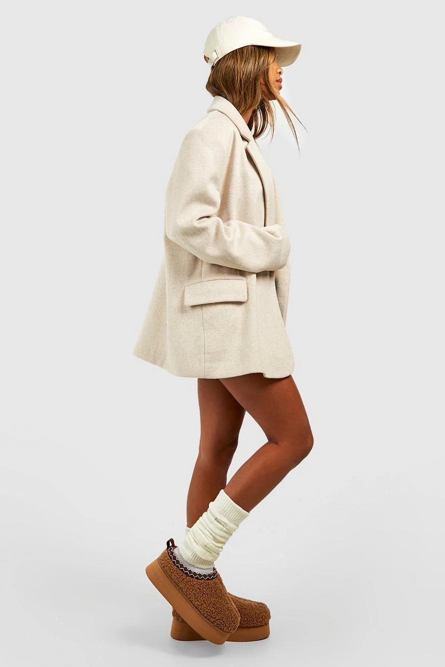 BOOHOO Borg Embroidered Cosy Platform Slip On Mules 1 BOOHOO Borg Embroidered Cosy Platform Slip On Mules