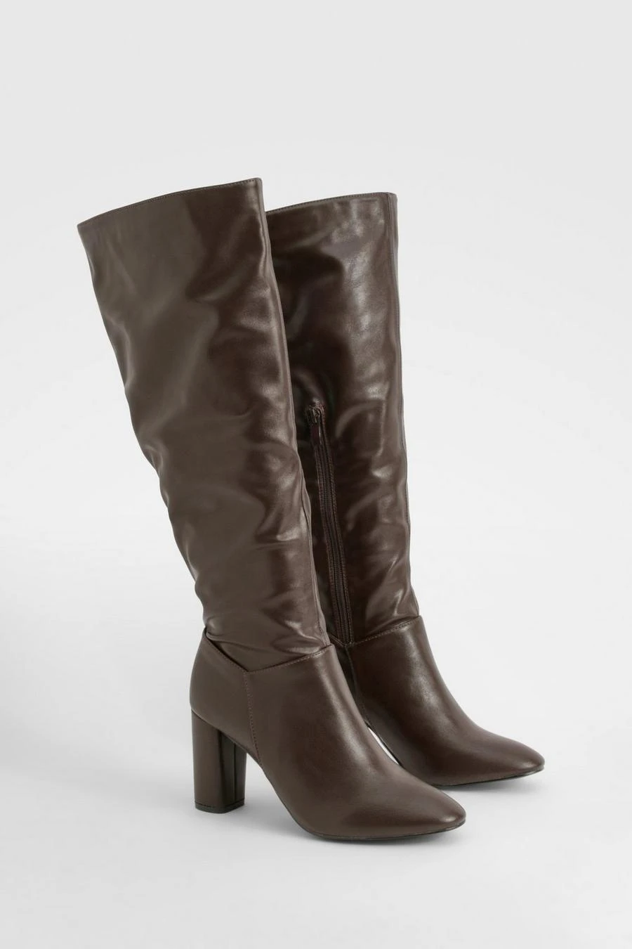 BOOHOO Block Heel Knee High Boots 1 BOOHOO Block Heel Knee High Boots