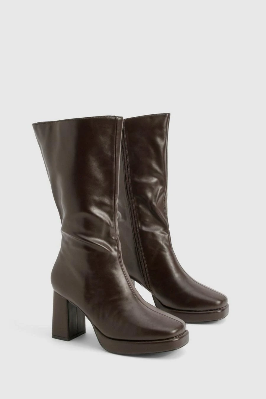 BOOHOO Platform Knee High Boots 2 BOOHOO Platform Knee High Boots - Image 2