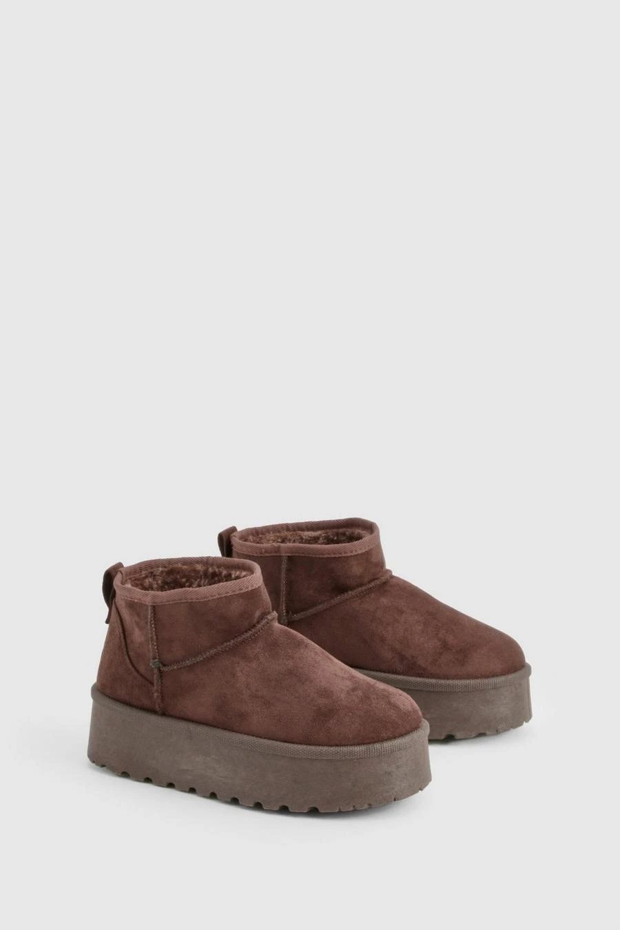 BOOHOO Platform Ultra Mini Cosy Boots 2 BOOHOO Platform Ultra Mini Cosy Boots - Image 2