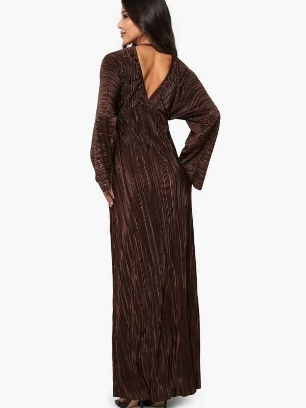 Outlet 8 Outlet -BamBam Fashion Shop female chocolate plisse batwing maxi dress 1