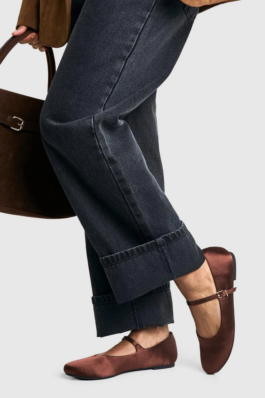 BOOHOO Satin Basic Mary Jane Ballets 1 BOOHOO Satin Basic Mary Jane Ballets