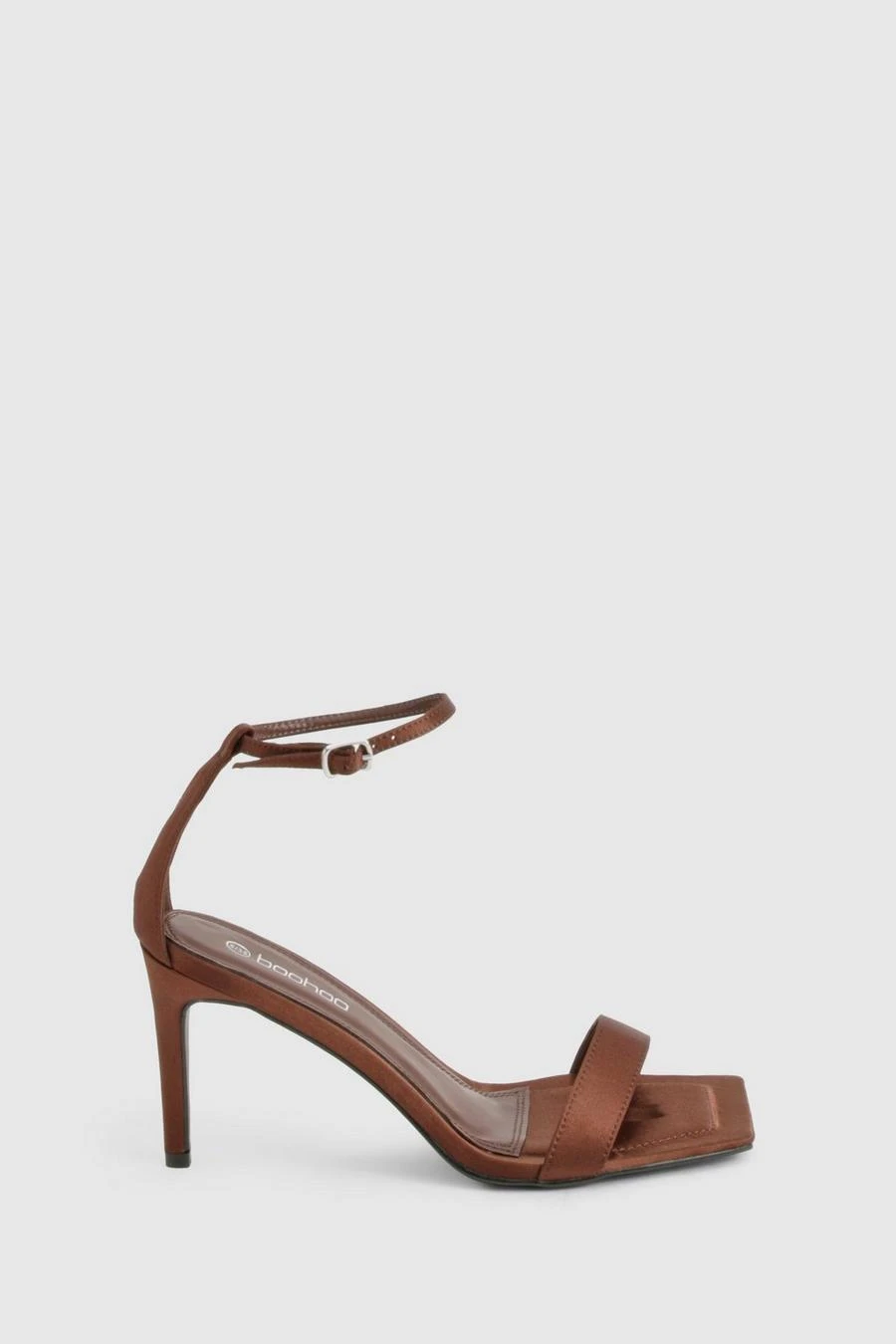 BOOHOO Satin Square Toe Mid Stiletto Heels 3 BOOHOO Satin Square Toe Mid Stiletto Heels - Image 3