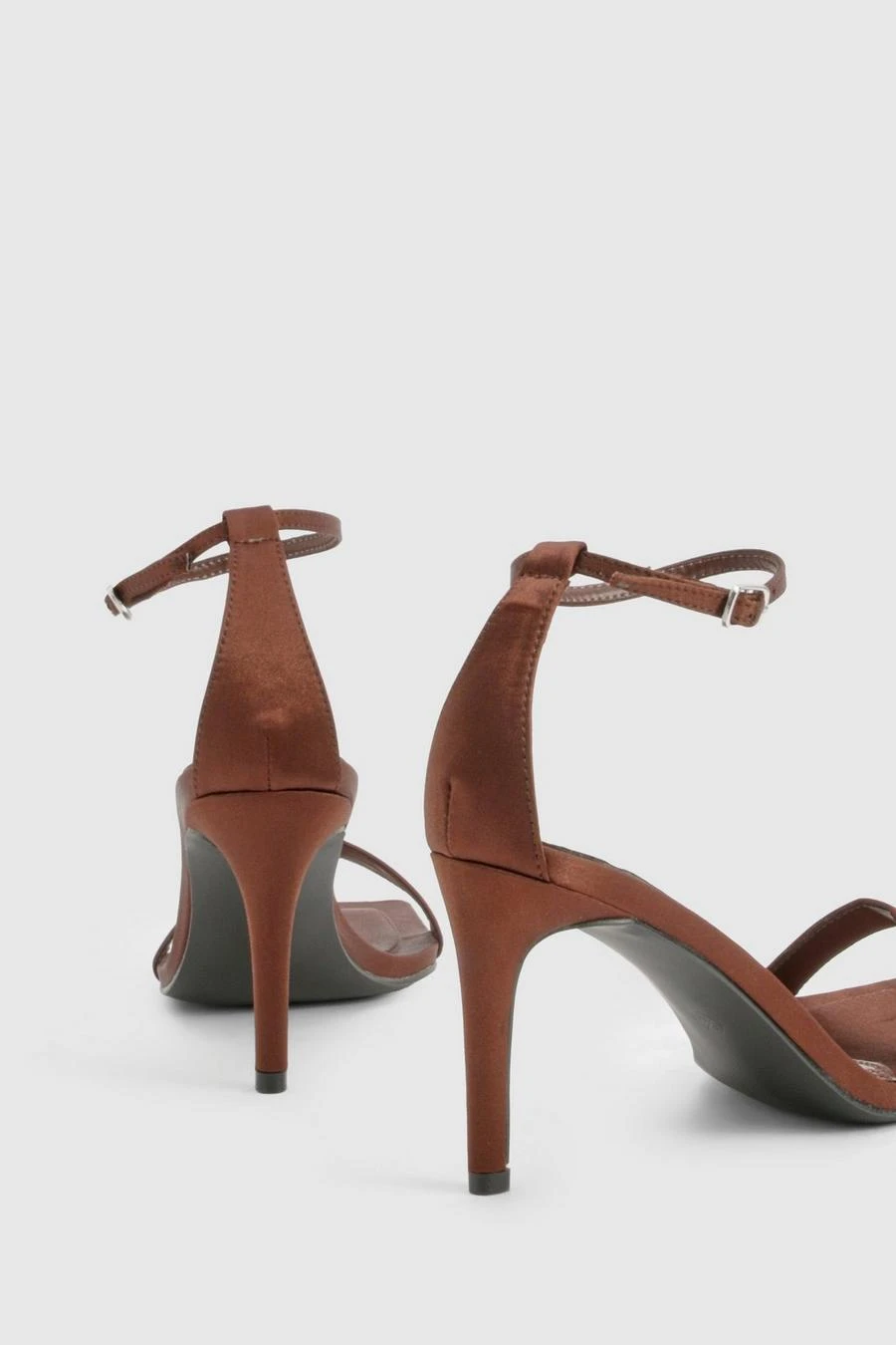 BOOHOO Satin Square Toe Mid Stiletto Heels 4 BOOHOO Satin Square Toe Mid Stiletto Heels - Image 4