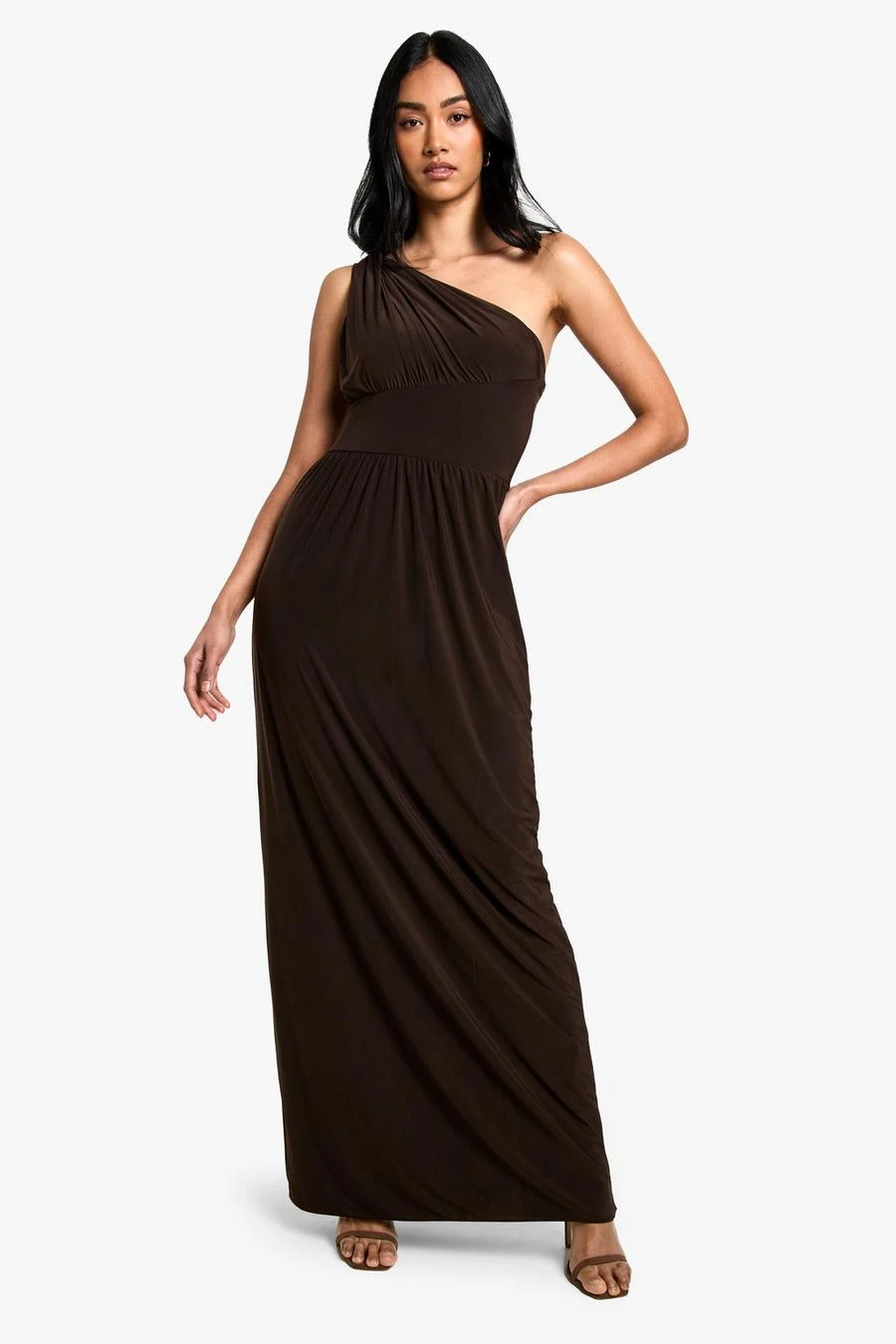 BOOHOO Slinky Asymmetric Maxi Dress 3 BOOHOO Slinky Asymmetric Maxi Dress - Image 3