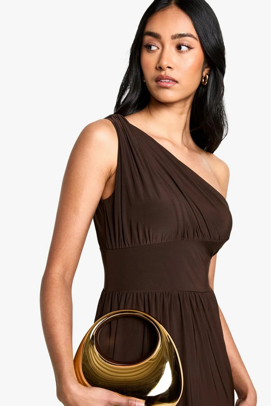 BOOHOO Slinky Asymmetric Maxi Dress 4 BOOHOO Slinky Asymmetric Maxi Dress - Image 4