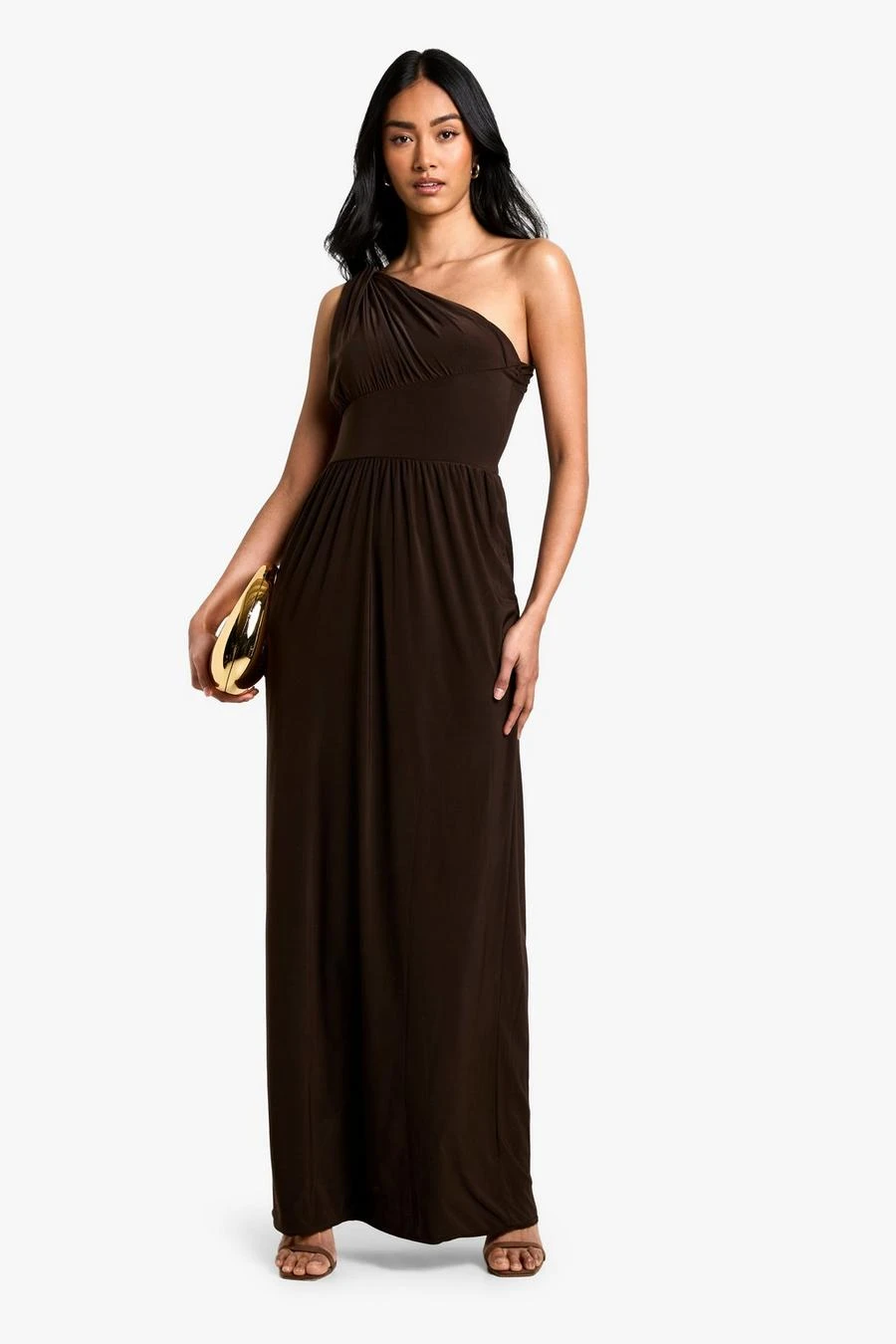 BOOHOO Slinky Asymmetric Maxi Dress 1 BOOHOO Slinky Asymmetric Maxi Dress