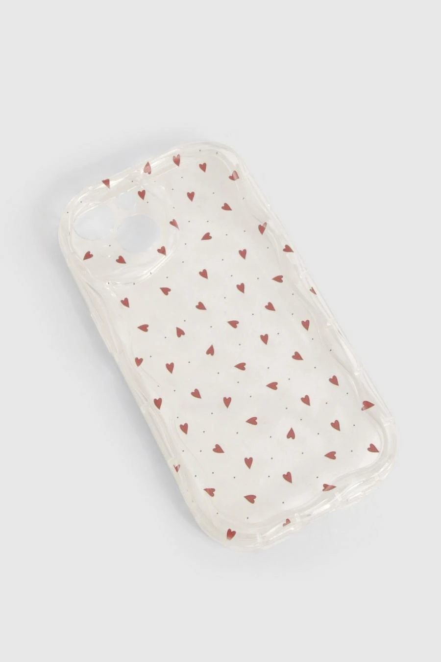 BOOHOO Clear Scattered Heart Phone Case 1 BOOHOO Clear Scattered Heart Phone Case