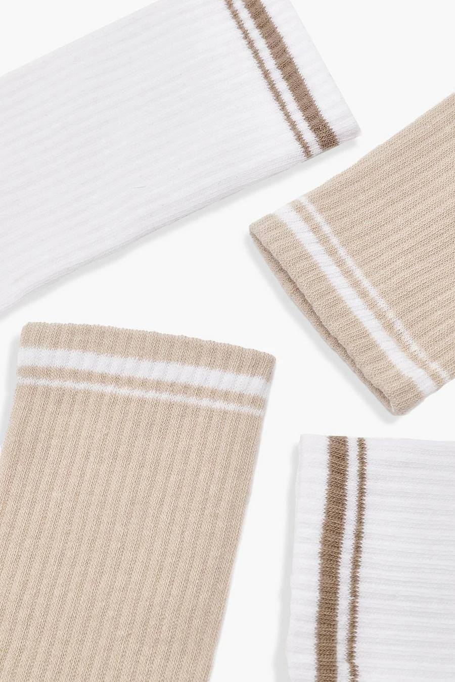 BOOHOO 2 Pack Tonal Stripe Socks 2 BOOHOO 2 Pack Tonal Stripe Socks - Image 2