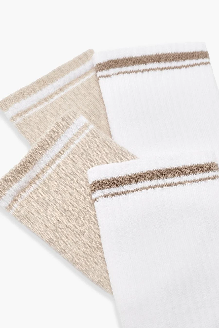 BOOHOO 2 Pack Tonal Stripe Socks 3 BOOHOO 2 Pack Tonal Stripe Socks - Image 3