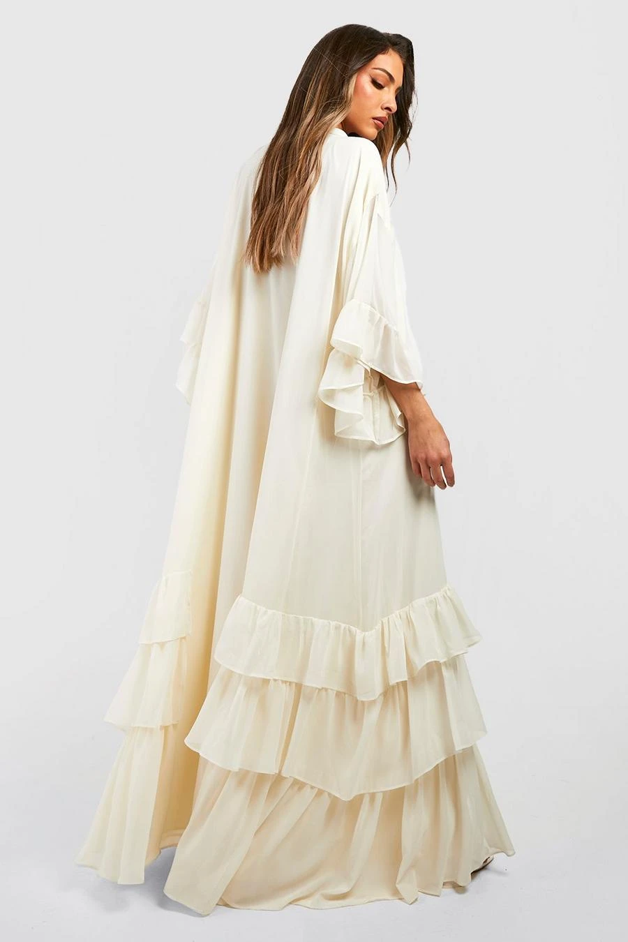 BOOHOO Ruffle Detail Smock Maxi Dress 2 BOOHOO Ruffle Detail Smock Maxi Dress - Image 2