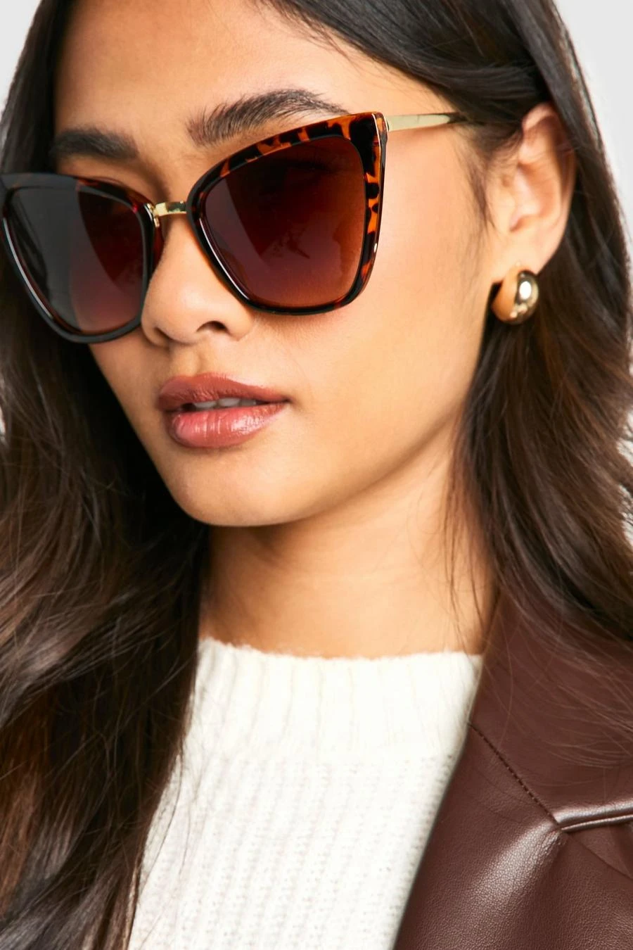 BOOHOO Thin Cat Eye Sunglasses 1 BOOHOO Thin Cat Eye Sunglasses