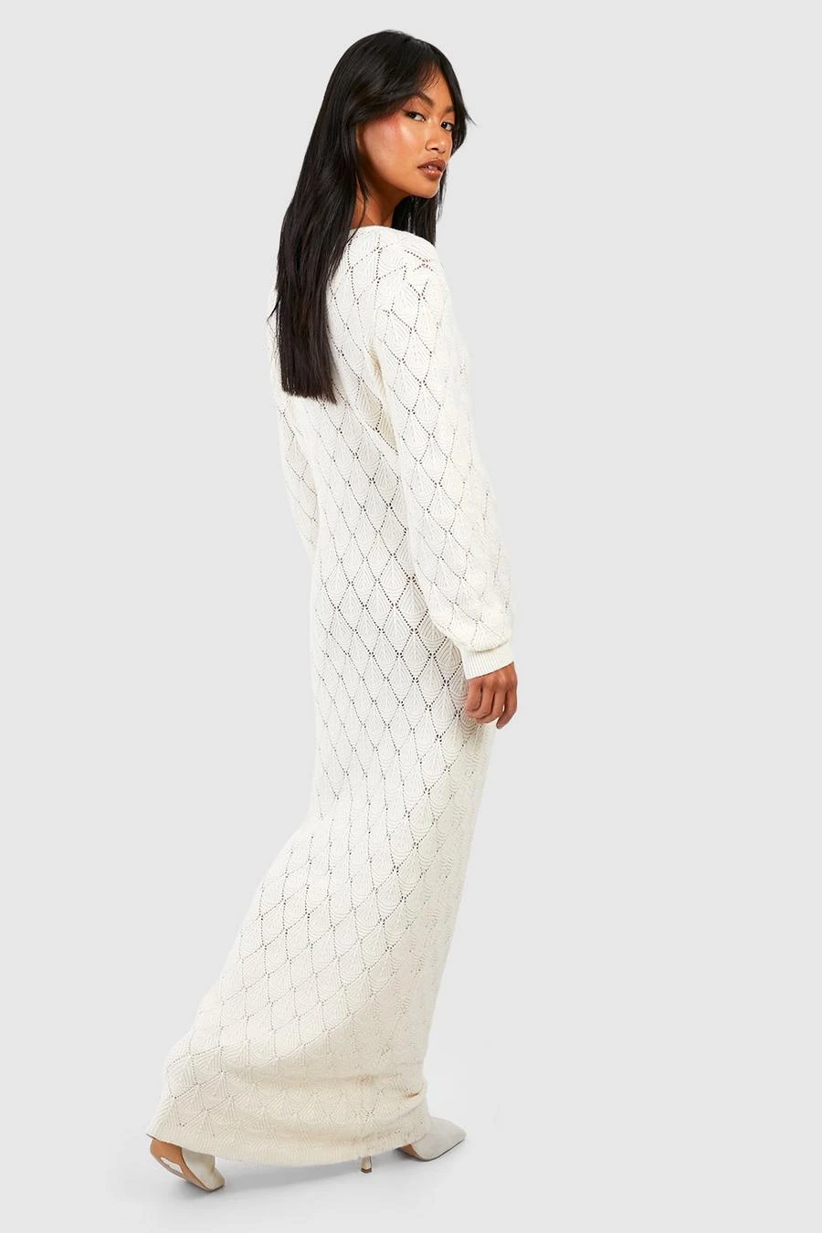 BOOHOO Pointelle Knitted Maxi Dress 2 BOOHOO Pointelle Knitted Maxi Dress - Image 2