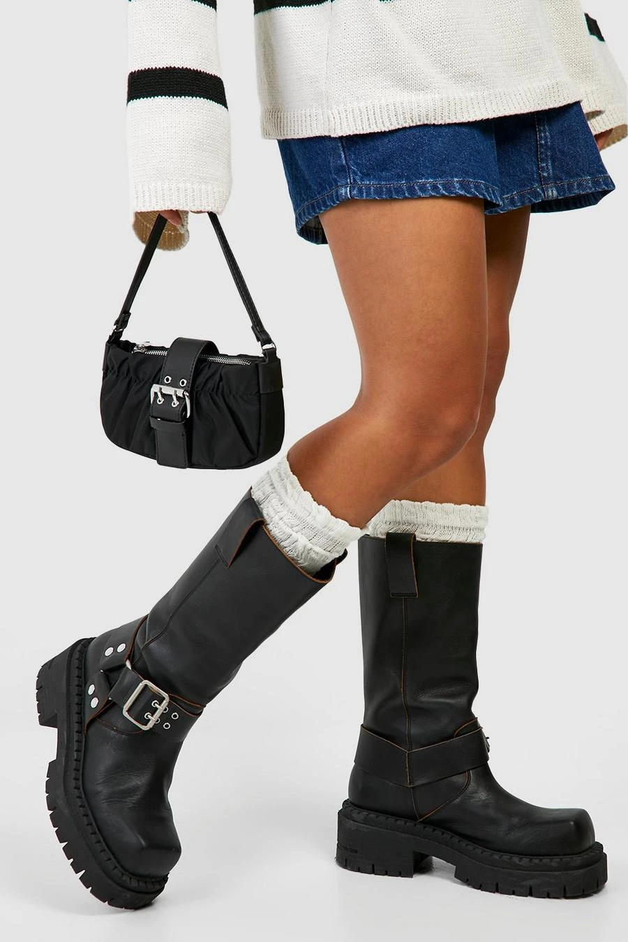 BOOHOO Single Knitted Slouchy Socks 2 BOOHOO Single Knitted Slouchy Socks - Image 2