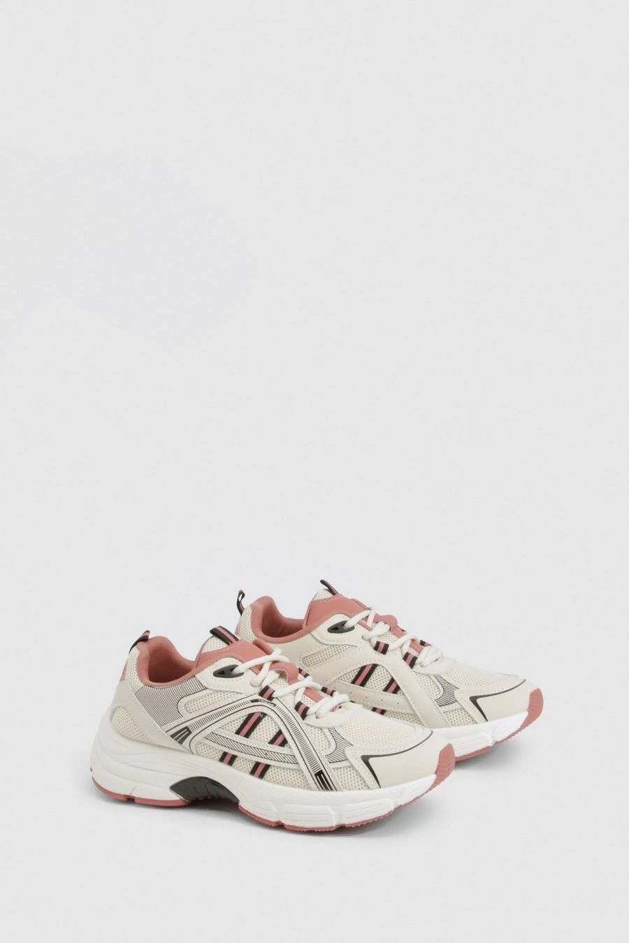 BOOHOO Tonal Sporty Panelled Trainers 2 BOOHOO Tonal Sporty Panelled Trainers - Image 2