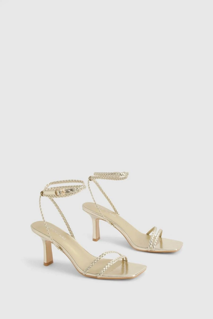 BOOHOO Braided Double Strap Flat Heel Sandals 2 BOOHOO Braided Double Strap Flat Heel Sandals - Image 2