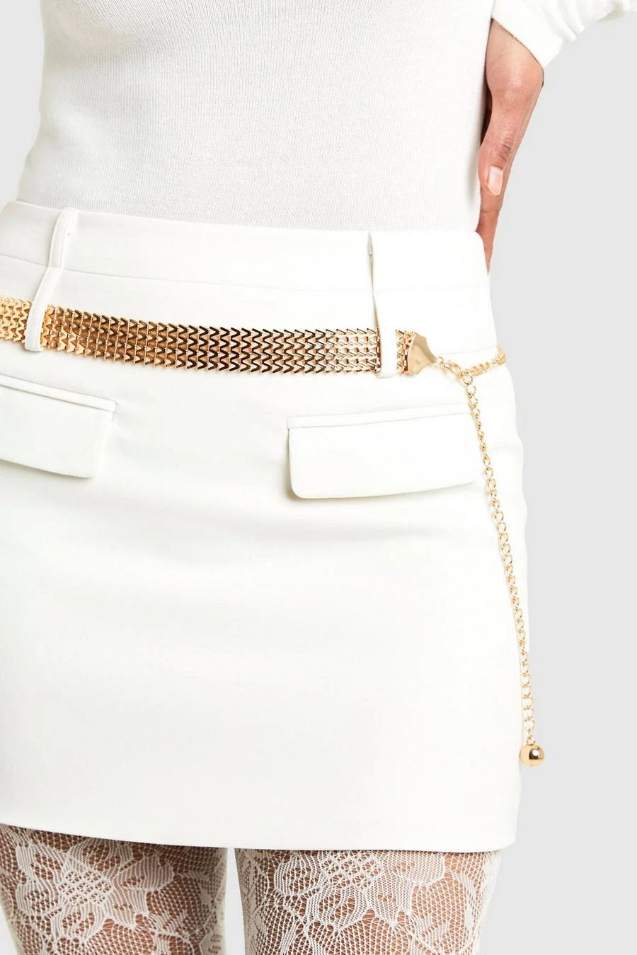 BOOHOO Gold Chain Chunky Belt 1 BOOHOO Gold Chain Chunky Belt