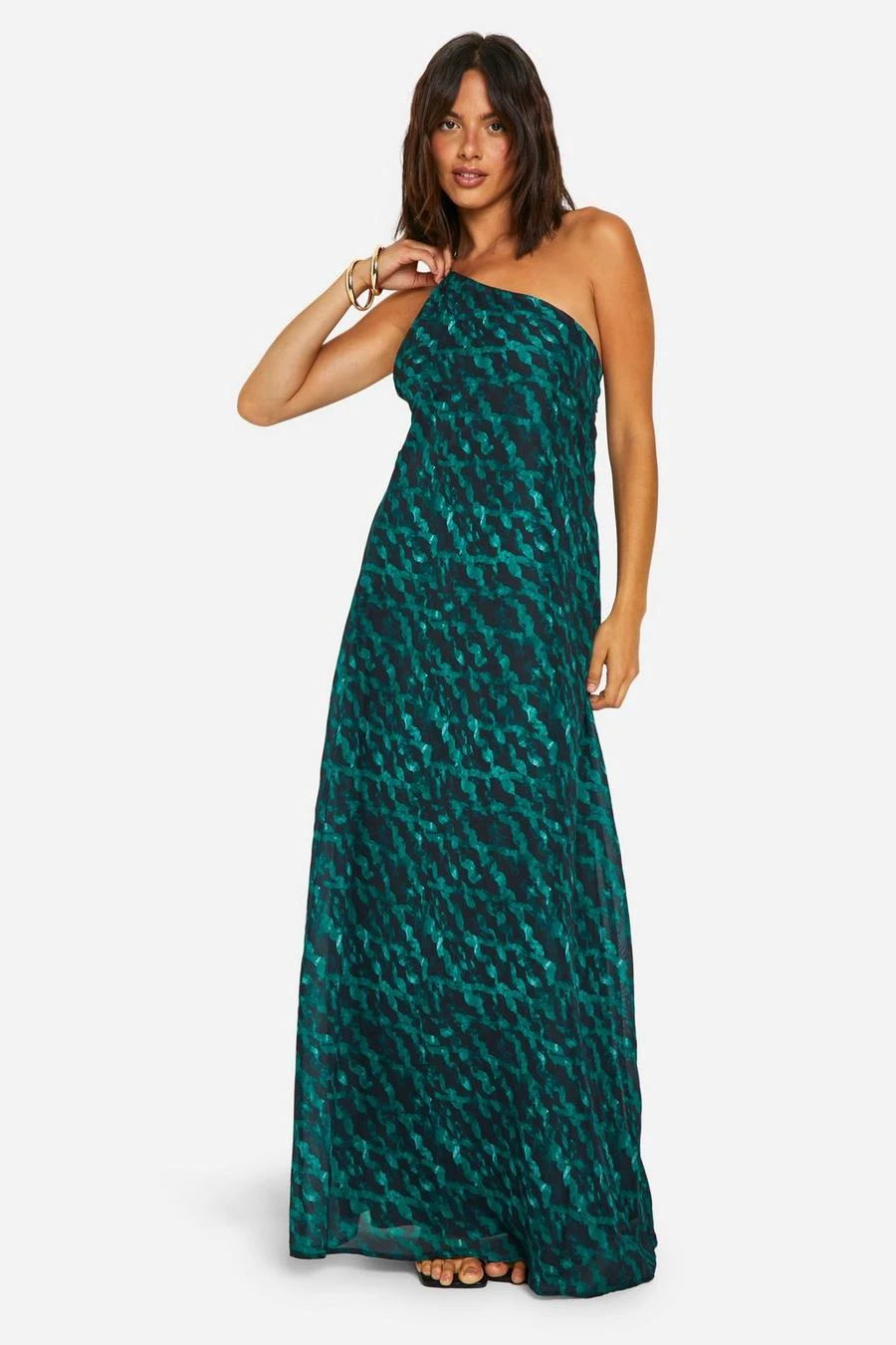 BOOHOO Printed Assymteric Maxi Dress 1 BOOHOO Printed Assymteric Maxi Dress