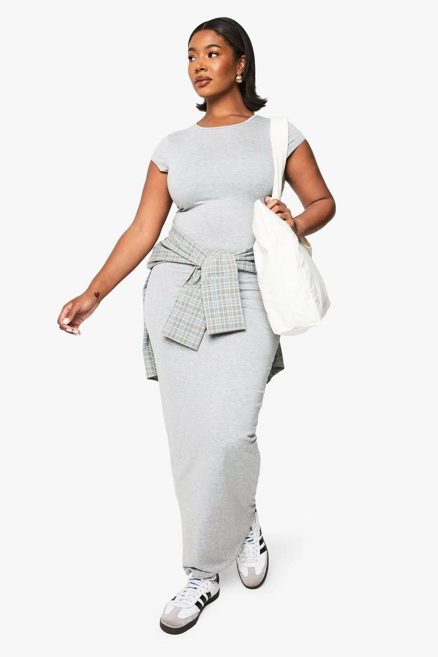 BOOHOO Plus Super Soft Short Sleeve Maxi Dress 1 BOOHOO Plus Super Soft Short Sleeve Maxi Dress