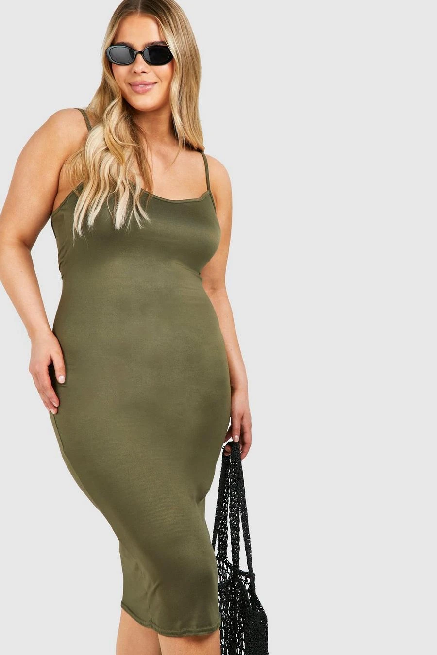 BOOHOO Plus Super Soft Cross Back Midi Dress 3 BOOHOO Plus Super Soft Cross Back Midi Dress - Image 3