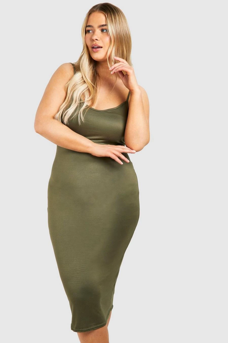 BOOHOO Plus Super Soft Cross Back Midi Dress 4 BOOHOO Plus Super Soft Cross Back Midi Dress - Image 4