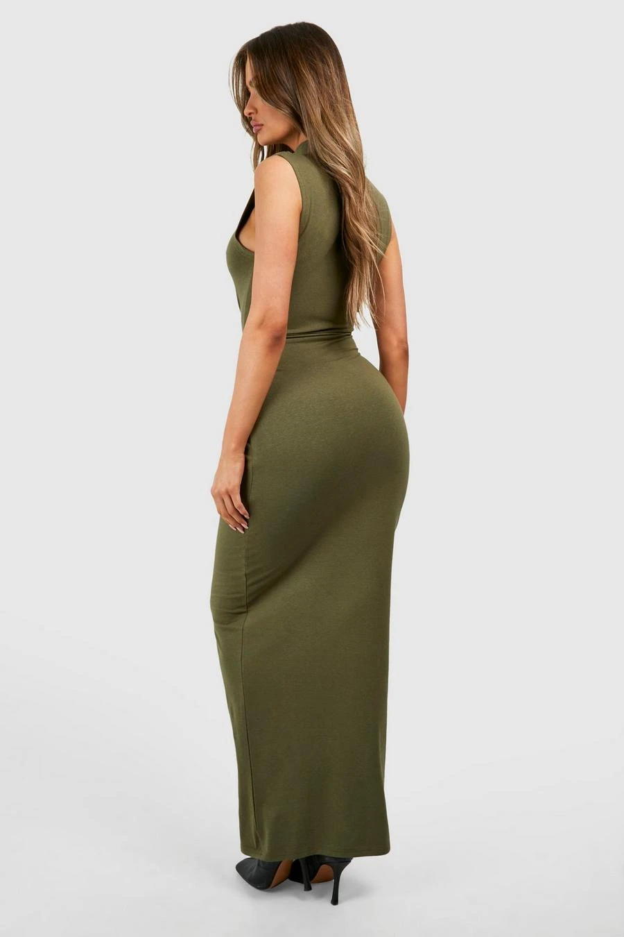 BOOHOO Premium Super Soft High Neck Bodycon Maxi Dress 2 BOOHOO Premium Super Soft High Neck Bodycon Maxi Dress - Image 2