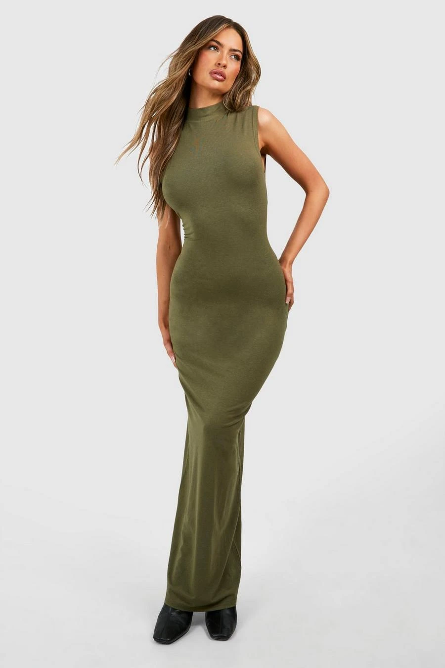 BOOHOO Premium Super Soft High Neck Bodycon Maxi Dress 3 BOOHOO Premium Super Soft High Neck Bodycon Maxi Dress - Image 3