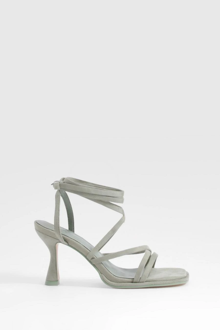 BOOHOO Wide Fit Tonal Wrap Up Heels 2 BOOHOO Wide Fit Tonal Wrap Up Heels - Image 2