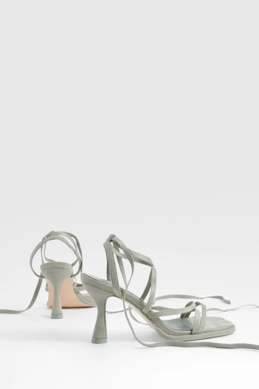BOOHOO Wide Fit Tonal Wrap Up Heels 3 BOOHOO Wide Fit Tonal Wrap Up Heels - Image 3