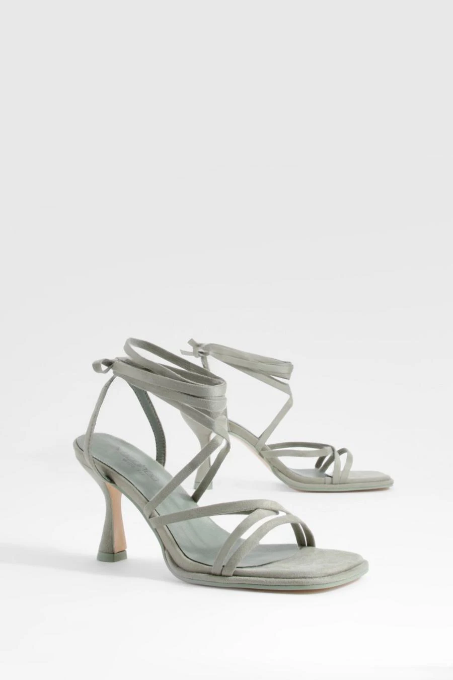 BOOHOO Wide Fit Tonal Wrap Up Heels 1 BOOHOO Wide Fit Tonal Wrap Up Heels