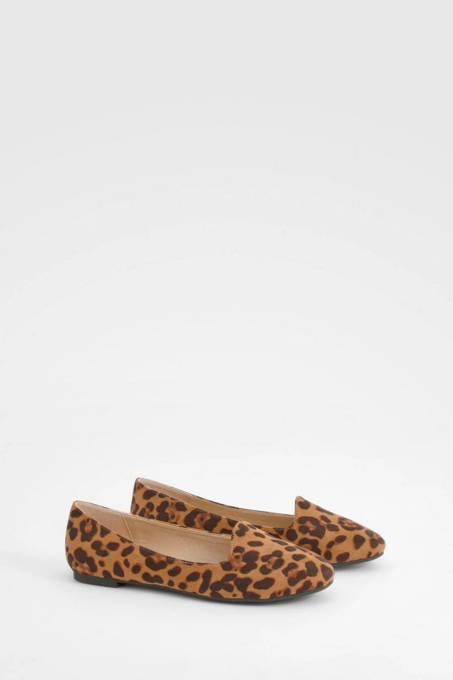 BOOHOO Leopard Basic Slipper Ballet Flats 1 BOOHOO Leopard Basic Slipper Ballet Flats