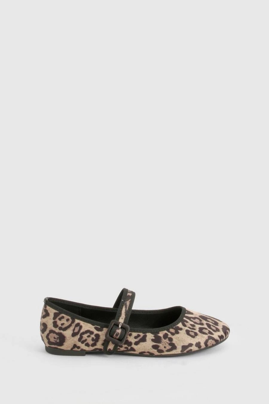 BOOHOO Leopard Round Toe Satin Ballet Flats 3 BOOHOO Leopard Round Toe Satin Ballet Flats - Image 3